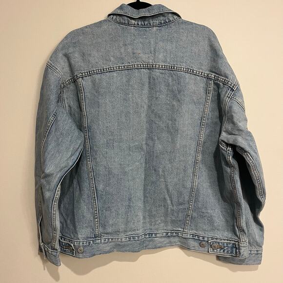 Levi's Jean Jacket 100% Cotton Denim Oversized Trucker Jacket Mens Large NWT - Picture 2 of 5